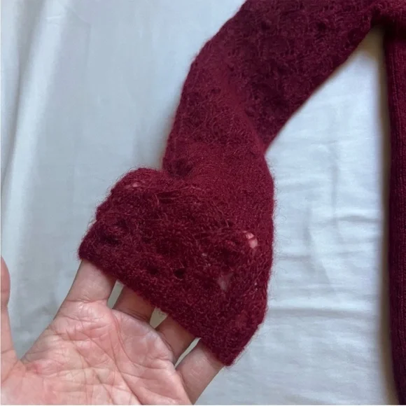 Sezane Burgundy Women's Sweater/Jumper- XS - Picture 3 of 8
